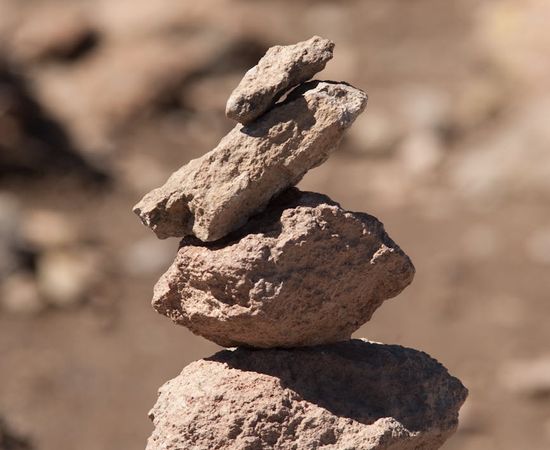 Abstract composition of stone towers for balance