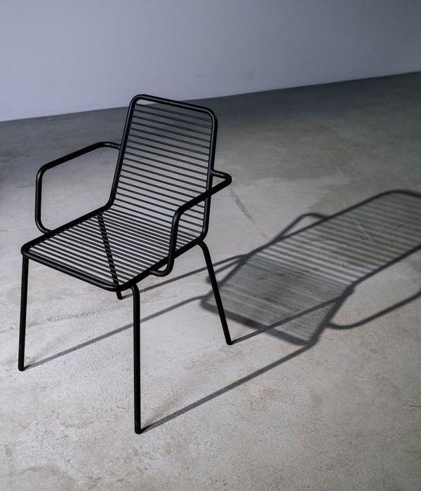 Abstract metallic structure representing strength and stability